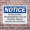 Signmission No Soliciting Skateboarding Roller Blading OSHA Notice Sign, Plastic, 14in W x 10in L, 2PK OS-2PACK-NS-P-1014-L-14845 - alternate 2
